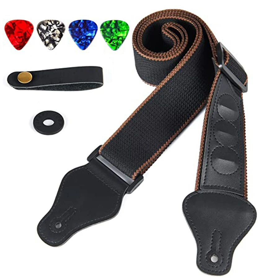 Musical Instrument Organ - 7 buah/set tali gitar hitam PU