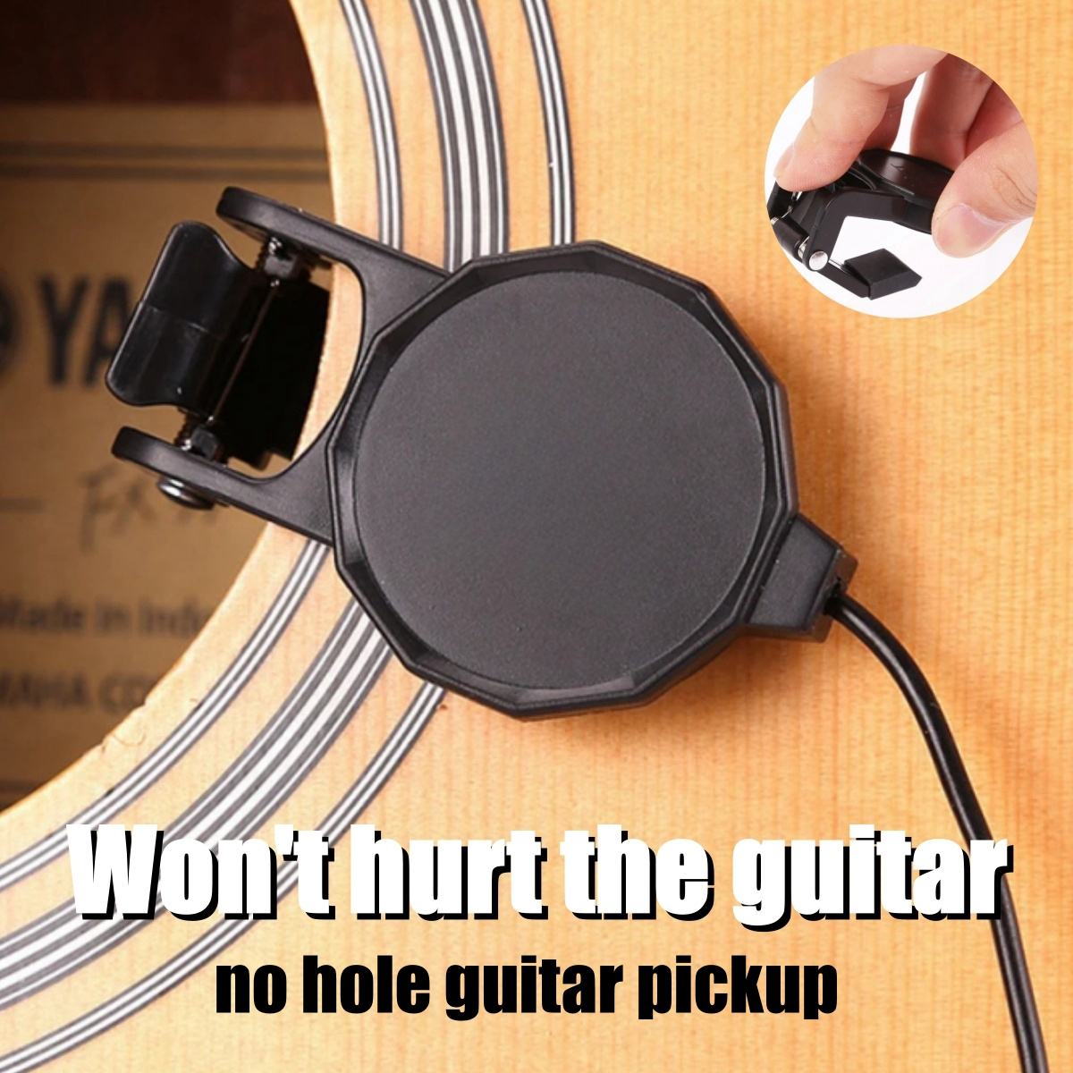 Musical Instrument Guitar - Klip Jack Audio pada Pickup untuk
