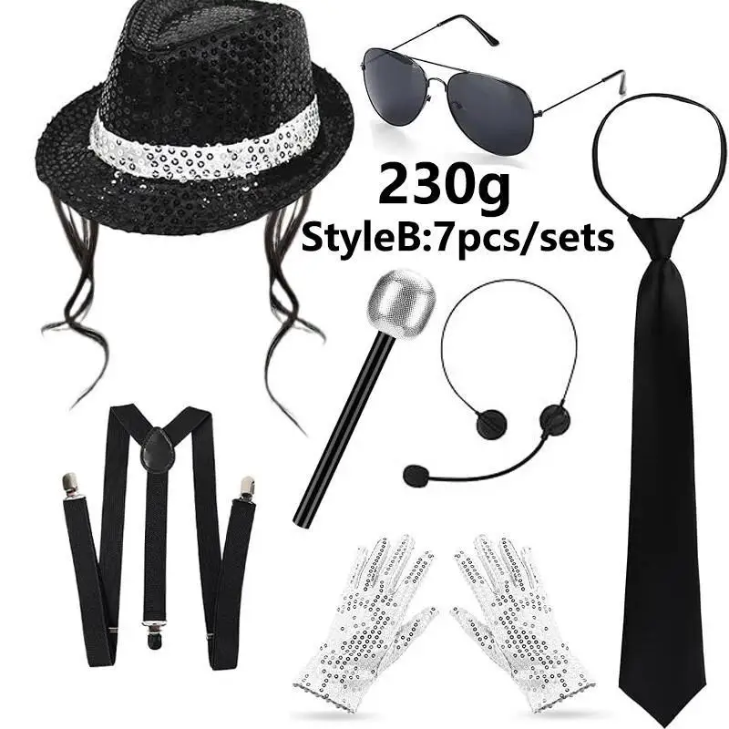 Musical Instrument Jazz - Set Aksesori Kostum Michael Jackson Topi