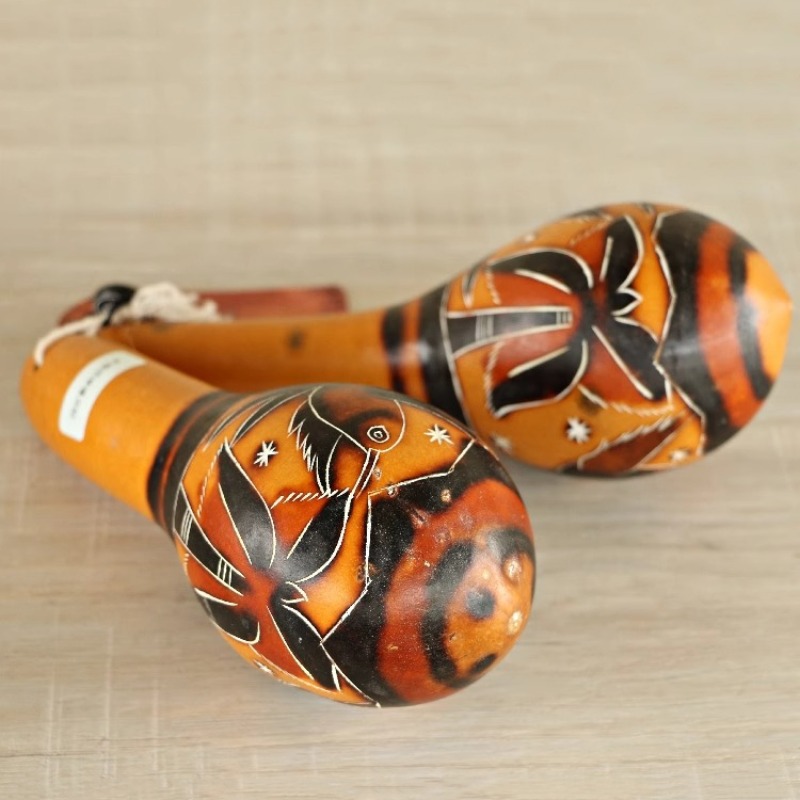 Musical Instrument Africa - Afrika Maraca Anak-anak Kayu Musik Maracas