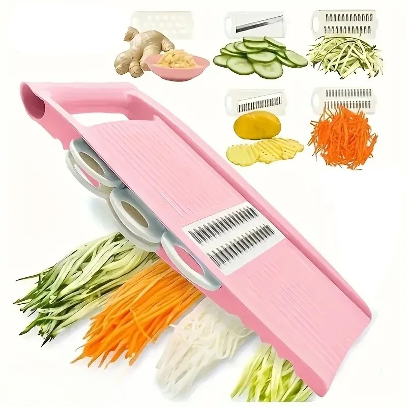 Mandolin A Style - Pemotong Mandolin untuk Dapur 5-in-1, Pemotong