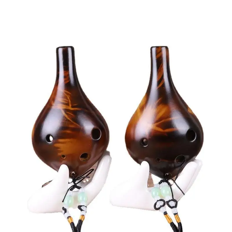 Musical Instrument Qin - 6 lubang ukuran kecil Ocarina Ceramic