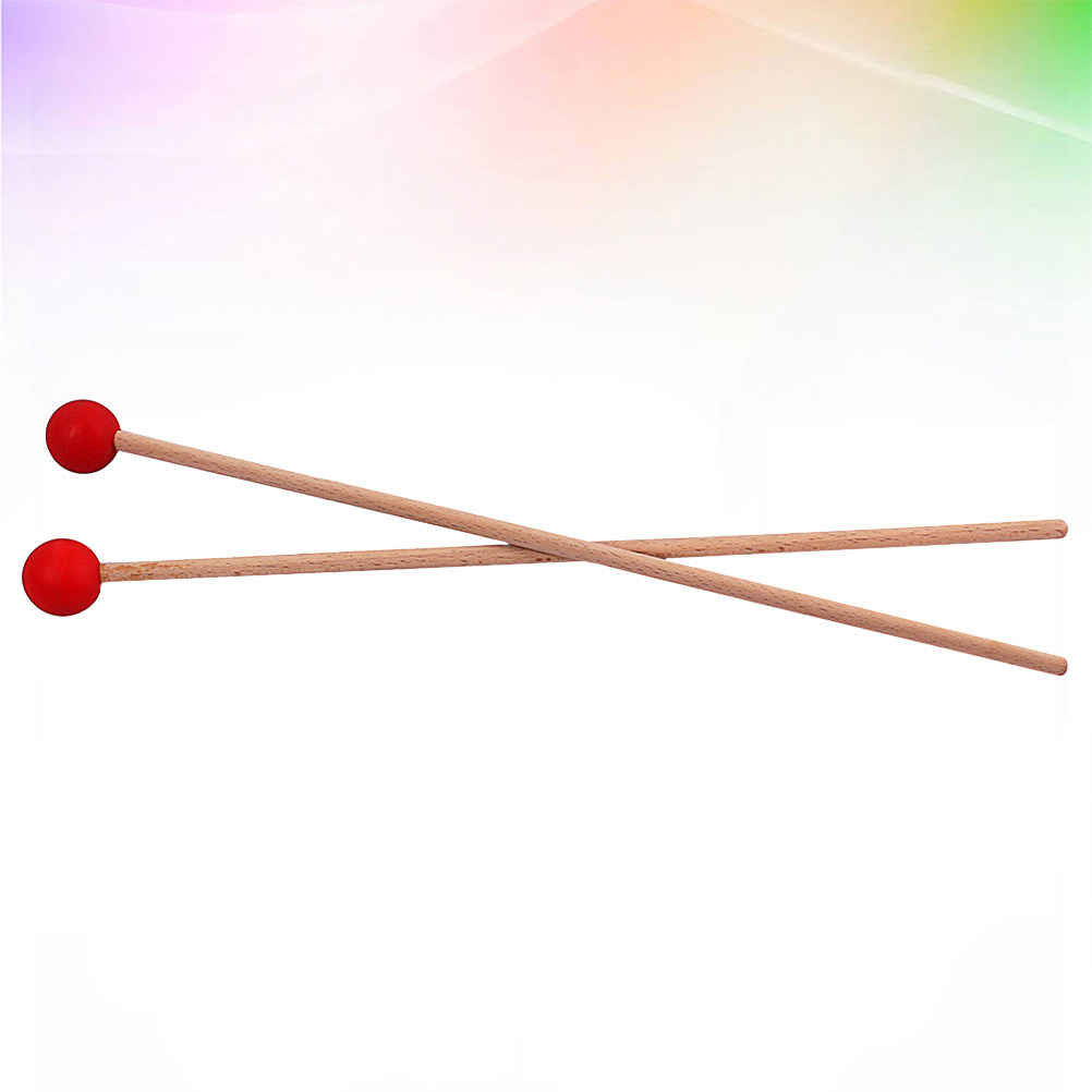 Musical Instrument Qin - 1 Pasang Palu Drum Besar Gagang