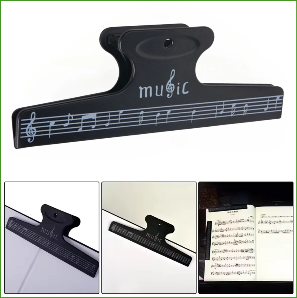 Musical Instrument Book - Klip Penjepit Buku Not Musik, Klip