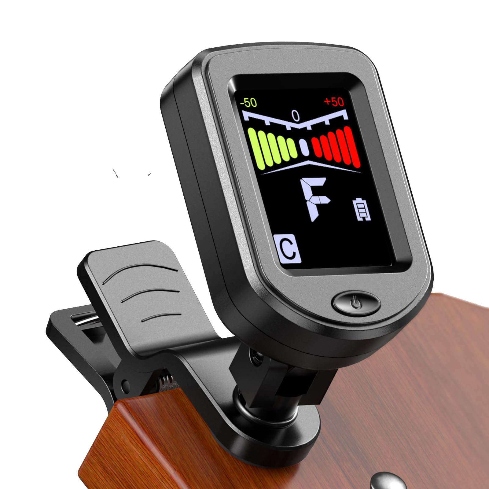 Musical Instrument Organ - Tuner Gitar Clip-On dengan Layar Biasa/Warna