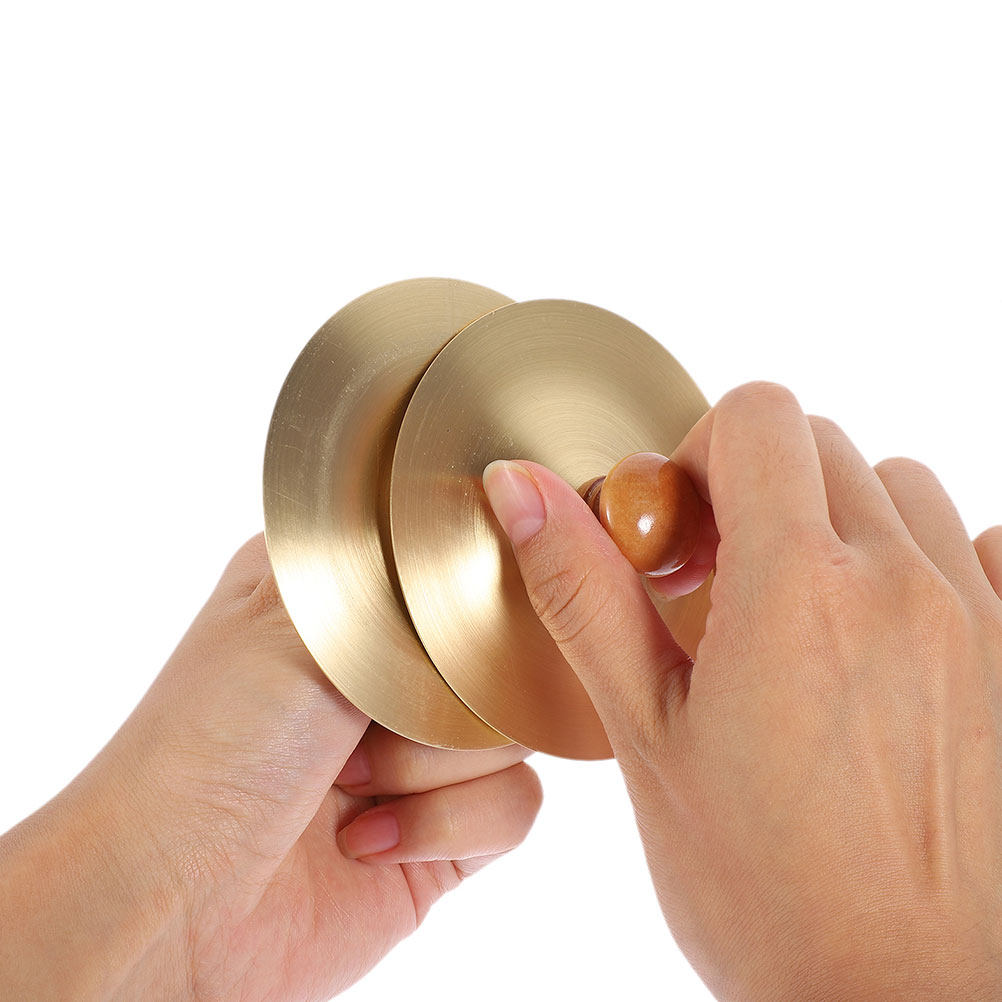 Musical Instrument With Hand - 1 Pasang Simbal Tangan Mini Tembaga
