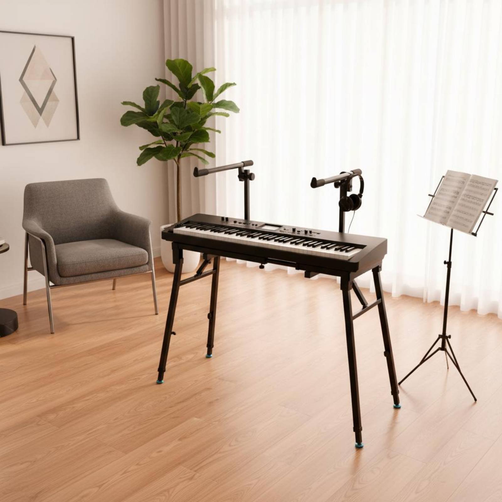 Dudukan Keyboard Lipat Portabe - Musical Instrument Keyboard ulasan dan harga