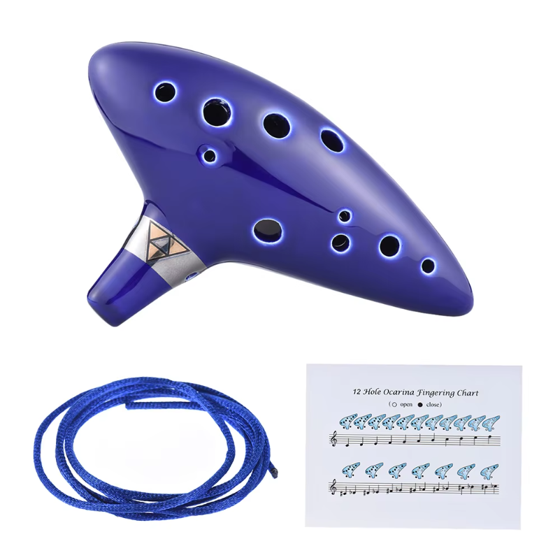 Ocarina 12 Lubang Keramik Alto - Musical Instrument Book ulasan dan harga