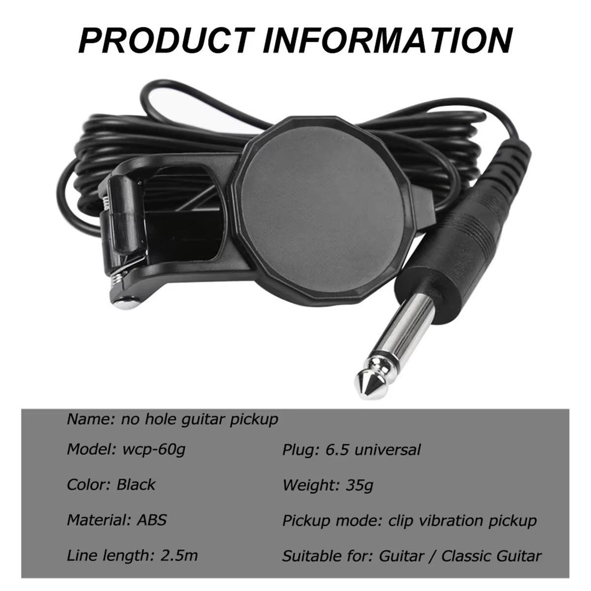Audio Jack Clip On Pickup/2.5  - Musical Instrument Guitar ulasan dan harga