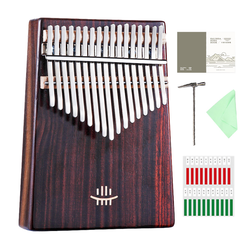 Hluru Kalimba 17 kunci dengan  - Musical Instrument Qin ulasan dan harga