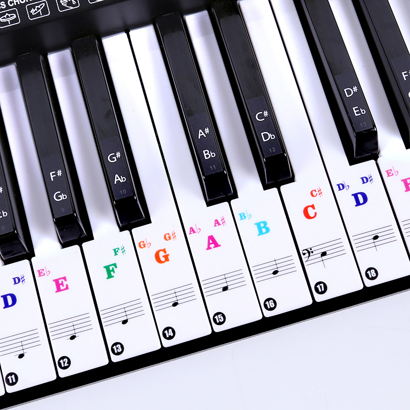 Stiker Keyboard Piano Transpar - Musical Instrument Keyboard ulasan dan harga