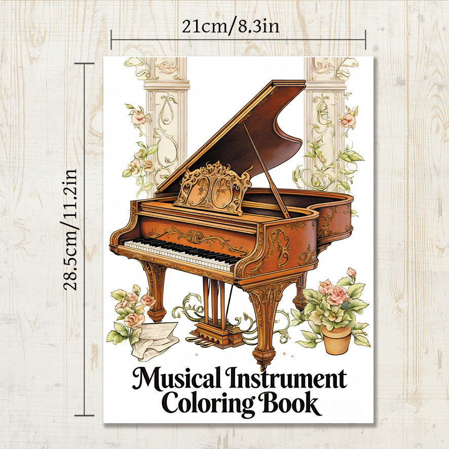 Buku Mewarnai Dewasa Alat Musi - Musical Instrument Coloring Pages ulasan dan harga