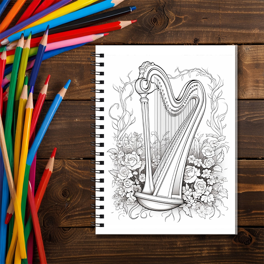 Buku Mewarnai Dewasa Alat Musi - Musical Instrument Coloring Pages ulasan dan harga
