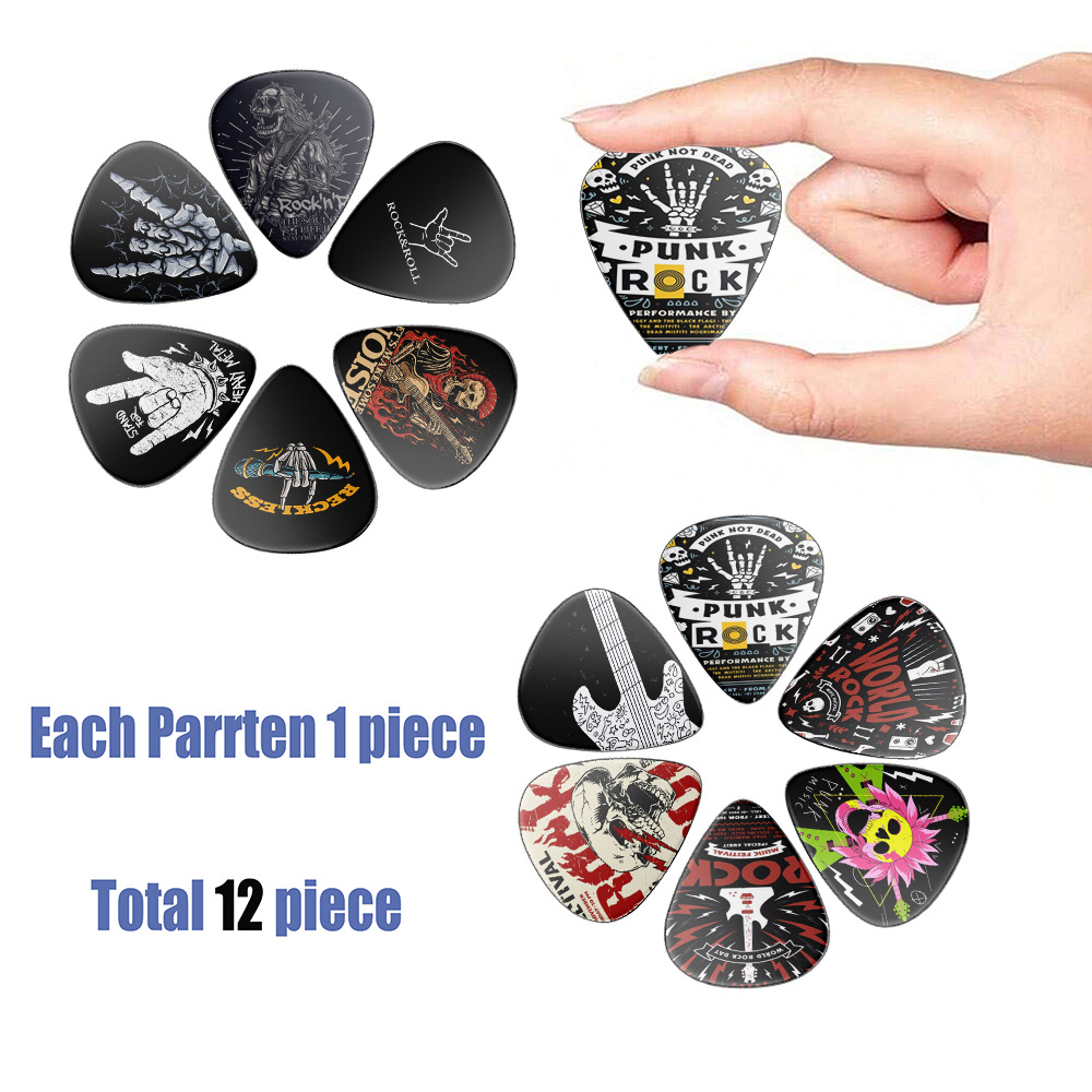 12 Buah Pick Gitar 0.46Mm 0.71 - Musical Instrument Organ ulasan dan harga