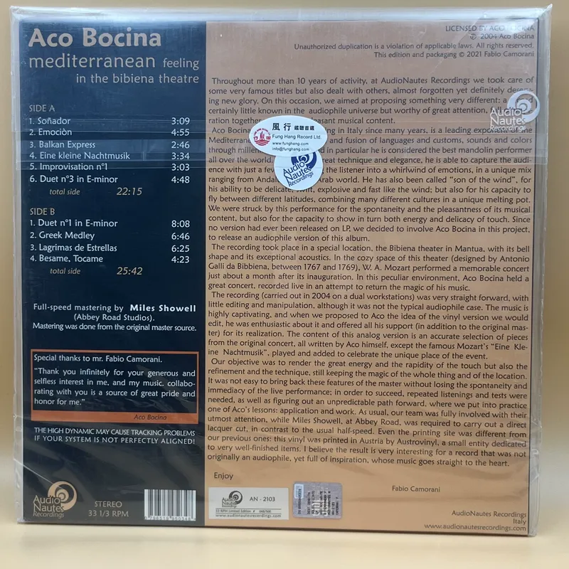 LP Vinyl Pop Record Aco Bocina - Mandolin A Style ulasan dan harga